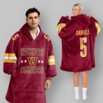 Daniels 5 Commanders Football Unisex Blanket Hoodie