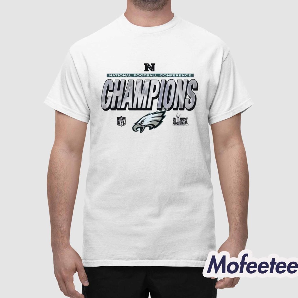 Eagles 2024 National Football Conference Champions Trophy Shirt 1