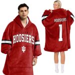 Hoosiers 1 Football Blanket Hoodie