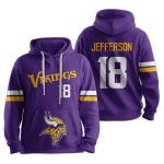 Jefferson 18 Vikings Football Unisex Hoodie