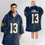 Notre Dame Leonard 13 Football Blanket Hoodie