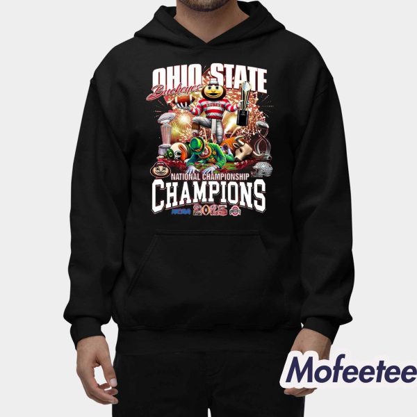 Ohio State National Championship 2025 Team Mascot Shirt