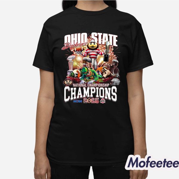 Ohio State National Championship 2025 Team Mascot Shirt