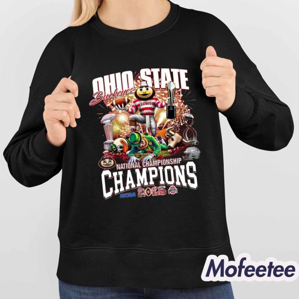 Ohio State National Championship 2025 Team Mascot Shirt