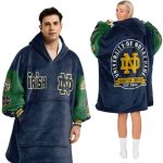 University Of Notre Dame Fightin Irish Est 1842 Football Blanket Hoodie