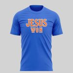 Brandon Sproat Wearing Jesus Won Shirt
