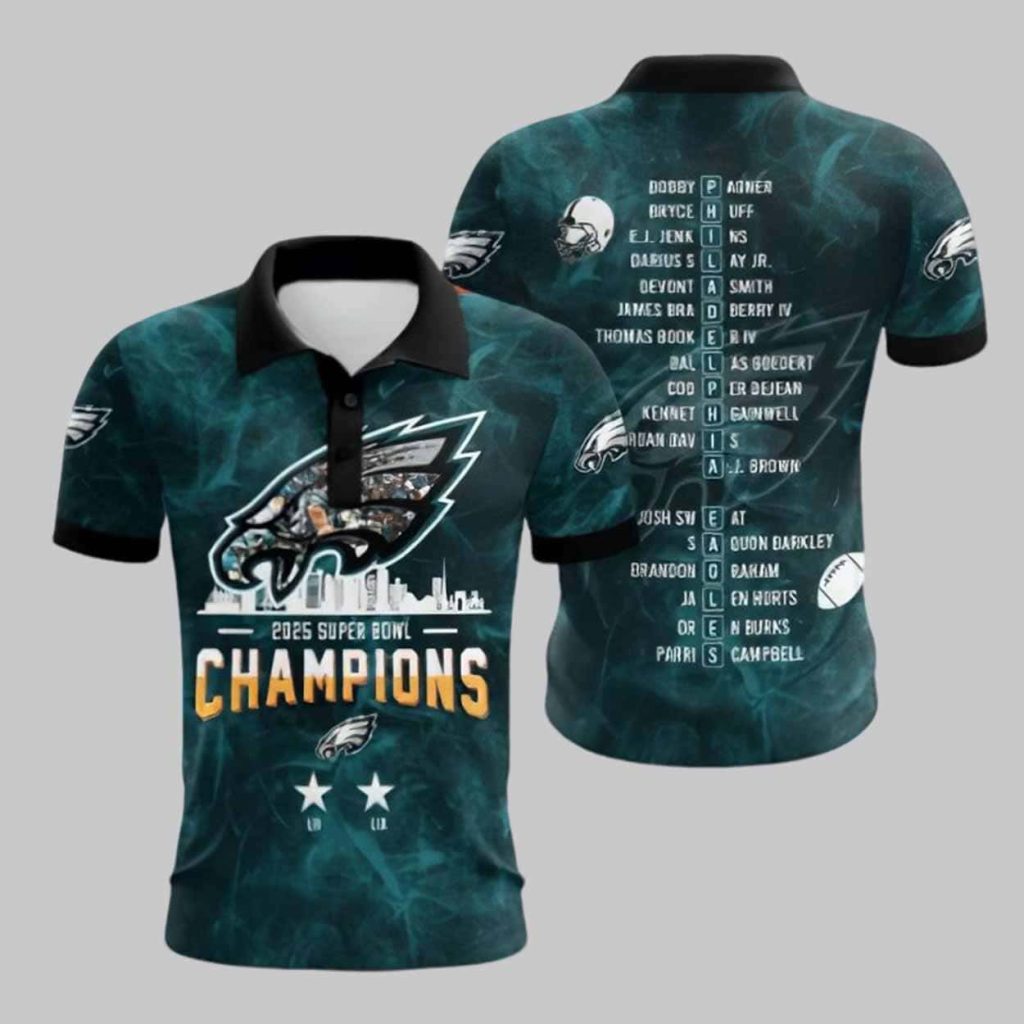 Eagles 2025 Super Bowl Champions Polo Shirt