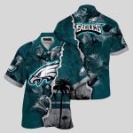 Eagles Flower Hawaiian Shirt