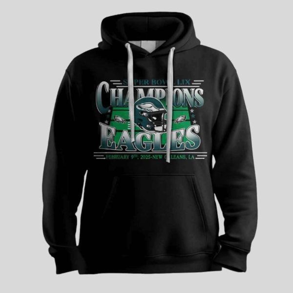 Eagles Football Super Bowl LIX 2025 Champions Unisex Hoodie