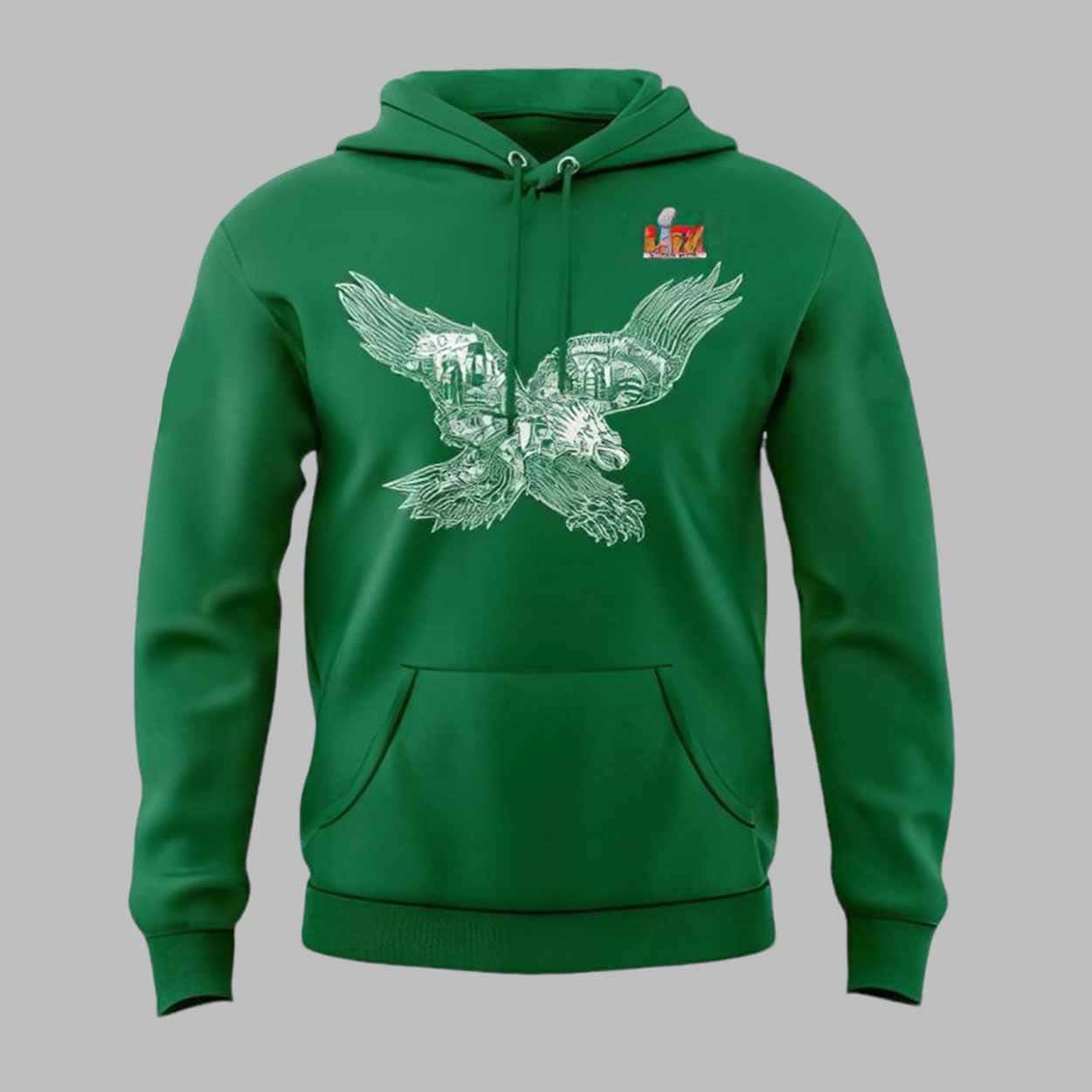 Eagles From Brazil To Bourbon Street Super Bowl LIX 2025 Hoodie Eagles From Brazil To Bourbon Street Super Bowl LIX 2025 Hoodie