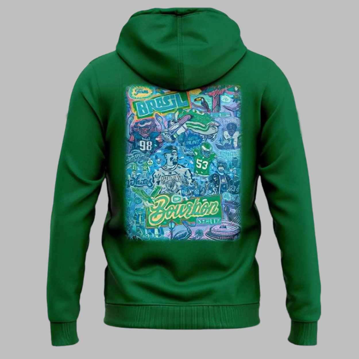 Eagles From Brazil To Bourbon Street Super Bowl LIX 2025 Hoodie Eagles From Brazil To Bourbon Street Super Bowl LIX 2025 Hoodie