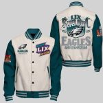Eagles LIX Super Bowl 2025 Celebrate The Victory Varsity Jacket