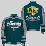 Eagles Super Bowl LIX Champions Victory Baseball Jacket