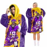Justin Jefferson 18 Minnesota Football Blanket Hoodie