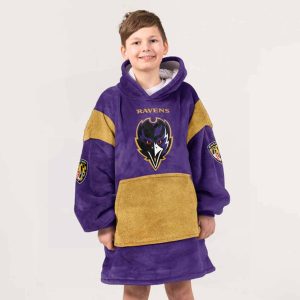 Ravens Purple Rising Football Blanket Hoodie 2 Ravens Purple Rising Football Blanket Hoodie2