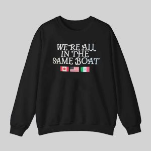 We're All In The Same Boat Flags Shirt 3