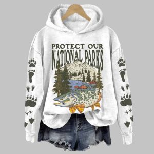 Women's Protect Our National Parks Printed Hoodie 3 Womens Protect Our National Parks Printed Hoodie 4