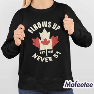 Elbows Up Est 1867 Never 51 Shirt 4