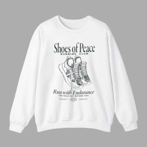 Shoes Of Peace Running Club Run With Endurance The Race Set Before You Shirt 3