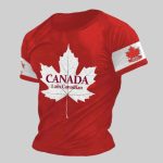 Men'S Retro I Am Canadian Print Shirt