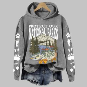 Women's Protect Our National Parks Printed Hoodie 4 Womens Protect Our National Parks Printed Hoodie 5