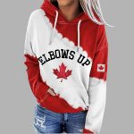 Women'S Canada Elbows Up Print Hoodie