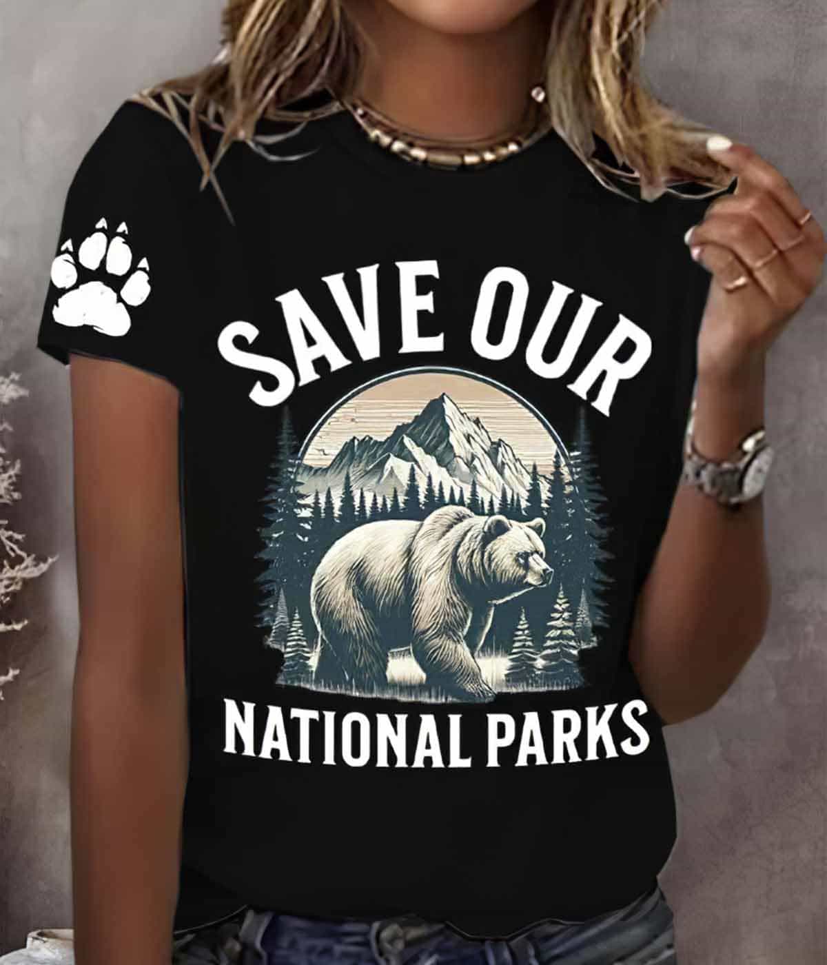 Womens Protect Our National Parks Print Shirt 1 Womens Protect Our National Parks Print Shirt 1