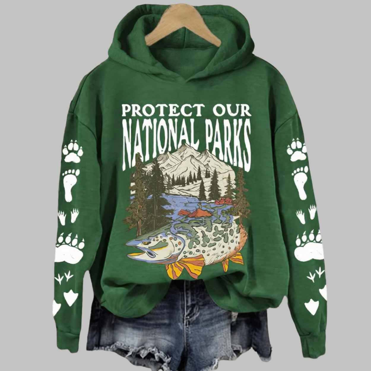 Women’s Protect Our National Parks Printed Hoodie Women’s Protect Our National Parks Printed Hoodie