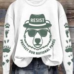 Women's Protect Our National Parks Printed Sweatshirt
