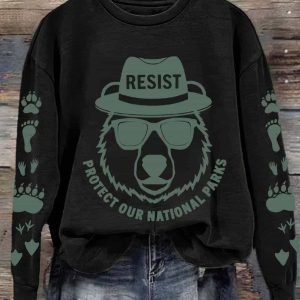 Women's Protect Our National Parks Printed Sweatshirt 3 Womens Protect Our National Parks Printed Sweatshirt 4