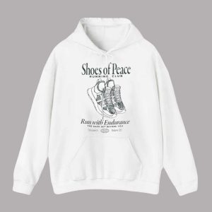 Shoes Of Peace Running Club Run With Endurance The Race Set Before You Shirt 2