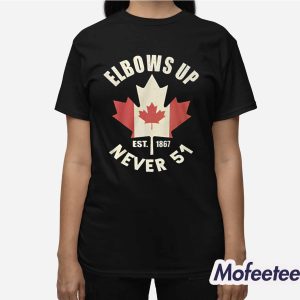 Elbows Up Est 1867 Never 51 Shirt 3