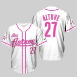 Astros Jose Altuve Throwback White and Pink Jersey 2025 Giveaway