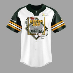 Packers Charity Softball x Jordan Love 2025 Baseball Jersey 2