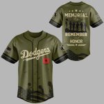 Dodgers Memorial Day Remember And Honor 2025 Jersey