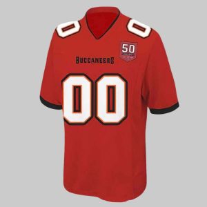 Buccaneers Celebrate The Legacy of 50 Seasons Red Football Jersey 2