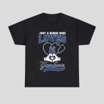 Just A Nurse Who Loves Yankees Heart Hands Shirt