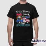 Just A Woman Who Loves Red White Blue And Eagles Shirt