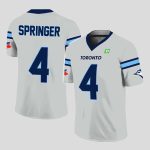 Jays George Springer Football Jersey 2025 Giveaway