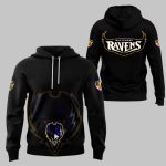Ravens Alternate Helmet Black Hoodie