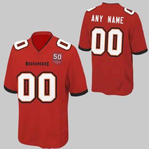 Buccaneers Celebrate The Legacy of 50 Seasons Red Football Jersey 1