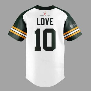 Packers Charity Softball x Jordan Love 2025 Baseball Jersey 3
