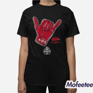 Arkansas Baseball Wehiwa Aloy CWS Shaka Regular Price Shirt 3