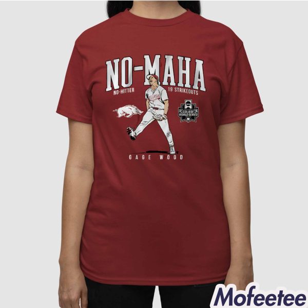 Arkansas Baseball Gage Wood College World Series No-Hitter Shirt