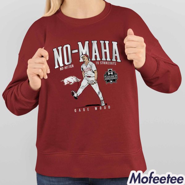 Arkansas Baseball Gage Wood College World Series No-Hitter Shirt