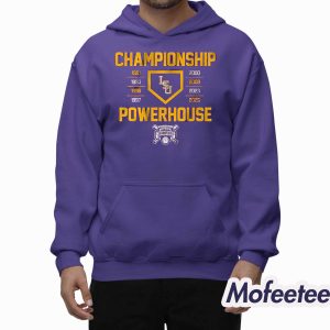 LSU Baseball Championship Powerhouse 2025 Shirt 1 LSU Baseball Championship Powerhouse 2025 Shirt 2