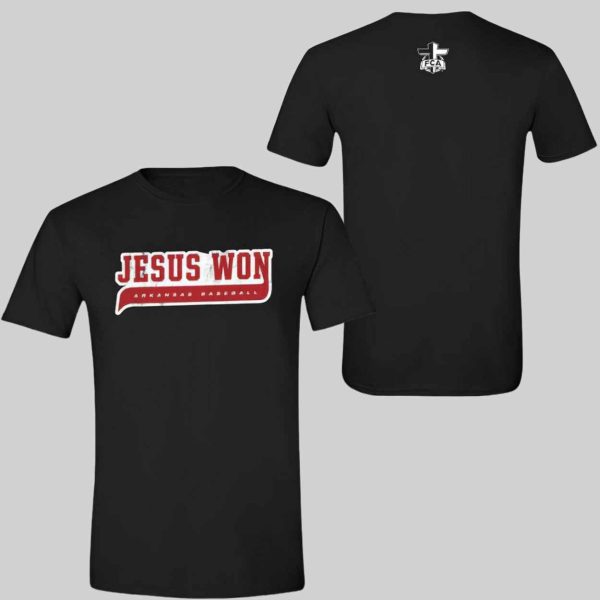 FCA Jesus Won Razorbacks Baseball Shirt