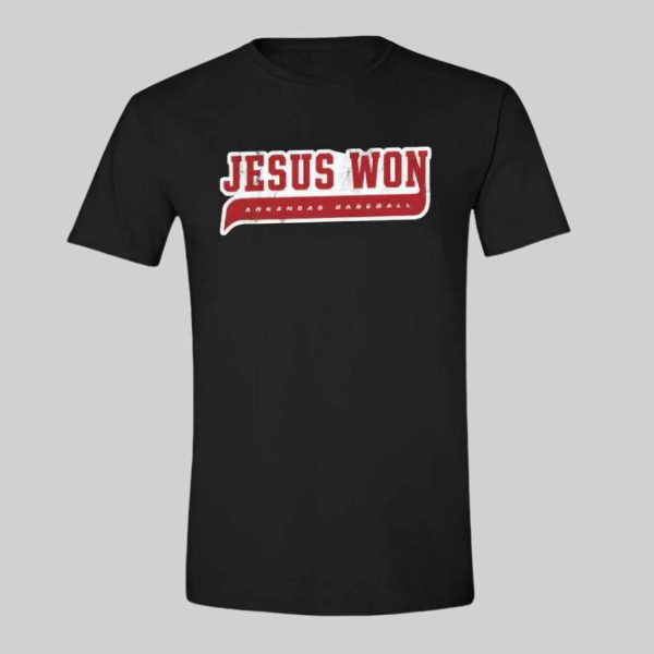 FCA Jesus Won Razorbacks Baseball Shirt