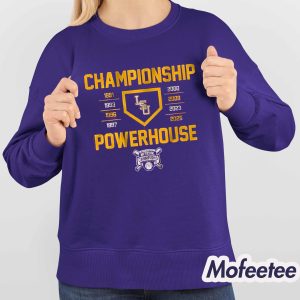 LSU Baseball Championship Powerhouse 2025 Shirt 3 LSU Baseball Championship Powerhouse 2025 Shirt 4