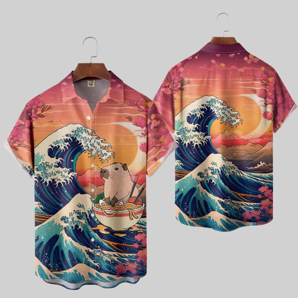 Kimprut Imut Japanese Ukiyo e Wave Ramen Capybara Hawaiian Shirt 1 Kimprut Imut Japanese Ukiyo e Wave Ramen Capybara Hawaiian Shirt 1